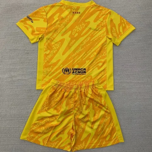 24/25 Barcelona yellow goalkeeper kids kit