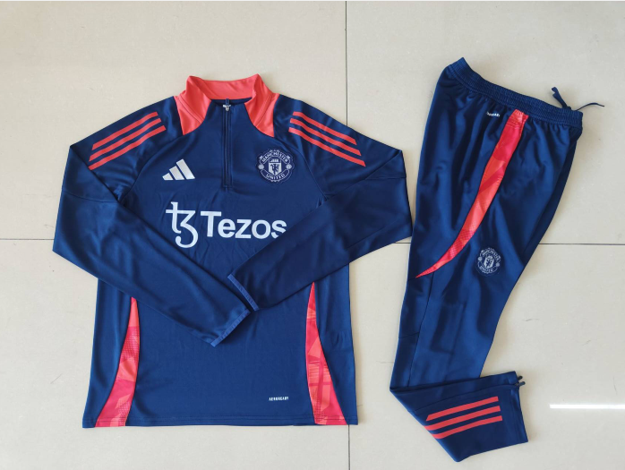 24/25 Manchester United kids training suit Royal Blue