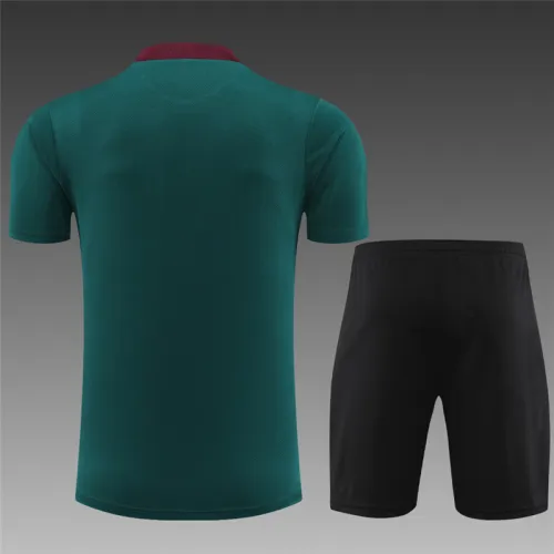 24/25 PSG short -sleeved green training suit