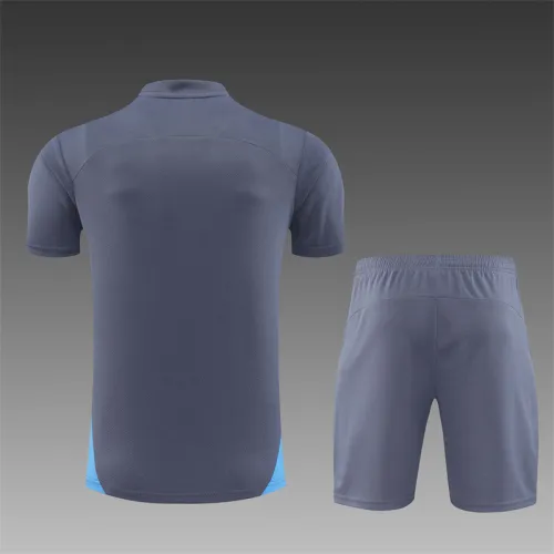 24/25 Manchester City Short sleeve training suit dark grey