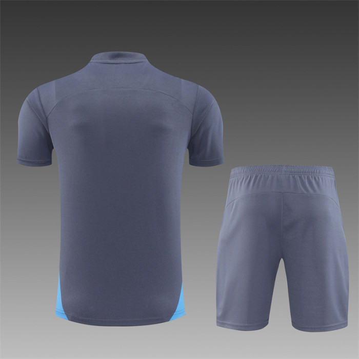 24/25 Manchester City Short sleeve training suit dark grey