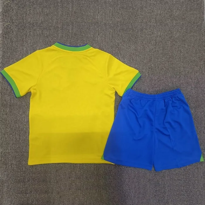 22/23 Brazil national team home kids kit with sock