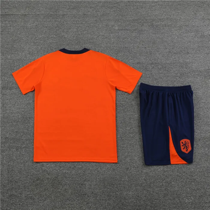24/25 Netherlands kids short -sleeved orange training suit