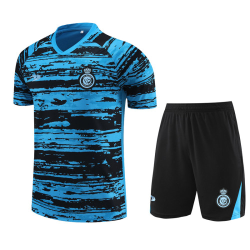 23/24 Al-Nassr Short sleeve Light blue training suit