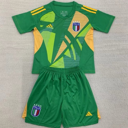 24/25 Italy green goalkeeper kids kit