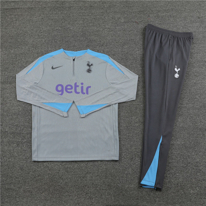 24/25 Tottenham Hotspur kids light gray training suit
