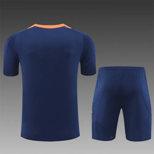 24/25 Manchester United kids Short sleeve royal blue training suit