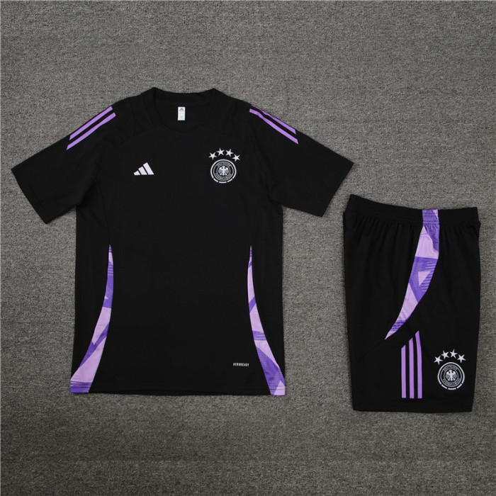 24/25 Germany short -sleeved training suit black