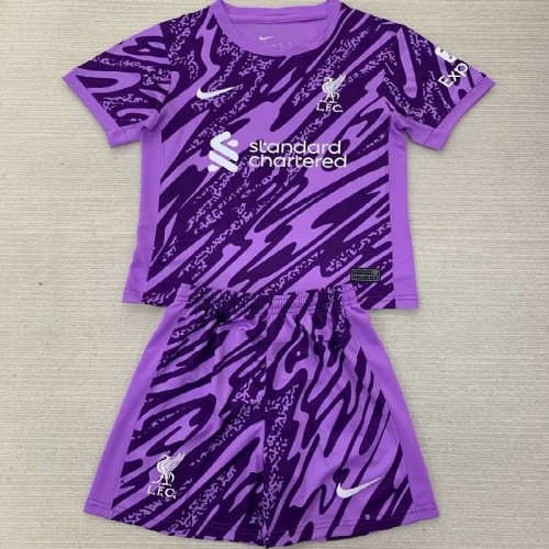24/25 Liverpool Purple goalkeeper kids kit