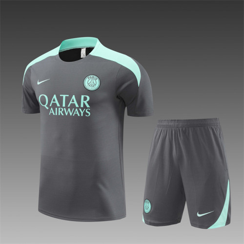 24/25 PSG short -sleeved training suit dark grey