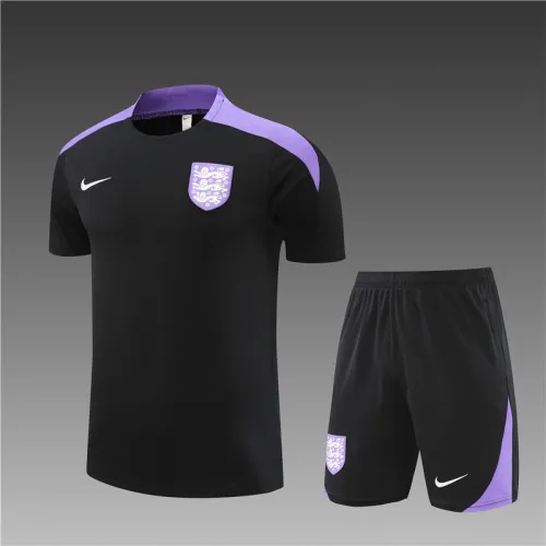 24/25 England short -sleeved training  Adult suit black