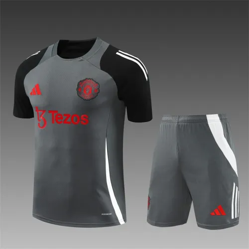 24/25 Manchester United Short sleeve dark grey training suit
