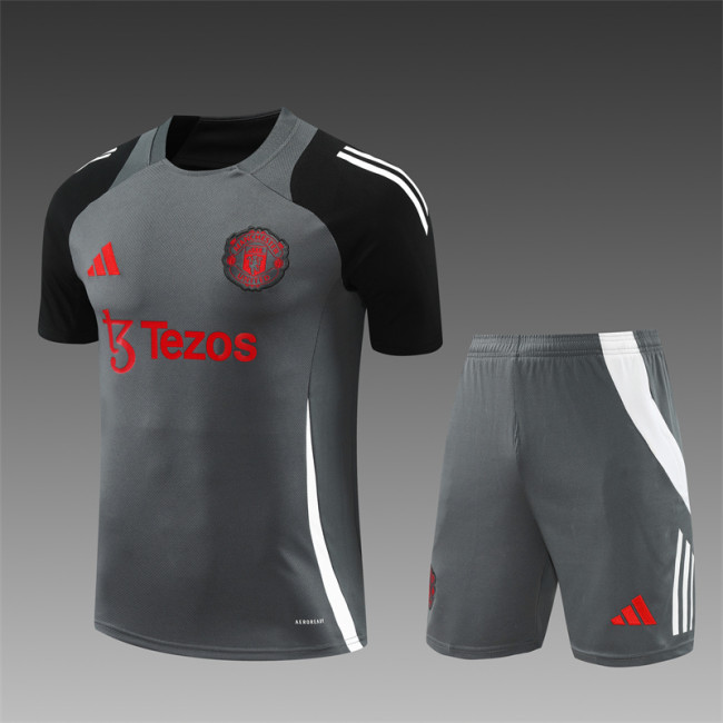 24/25 Manchester United Short sleeve dark grey training suit