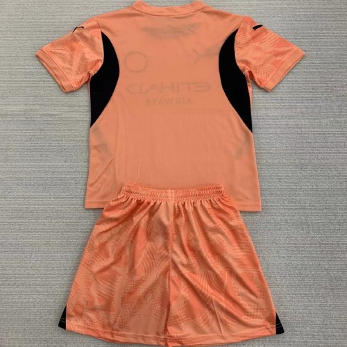 2425 Manchester City orange goalkeeper  Adult Set