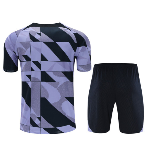 23/24 Liverpool Short sleeve purple black training suit