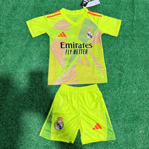 24/25 Real Madrid goalkeeper kids kit yellow