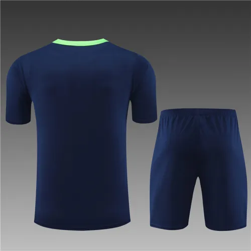 24/25 Brazil kids Short sleeve royal blue training suit
