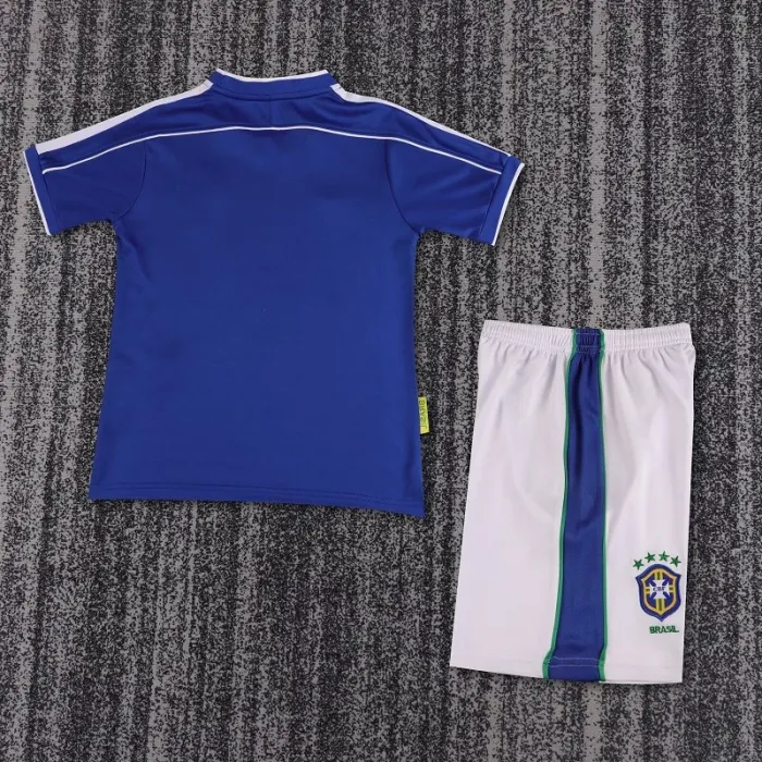 Retro 1998 Brazil Away kids kit