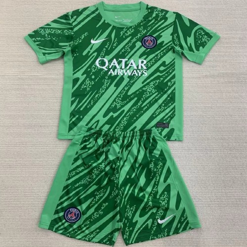 24/25 PSG Green goalkeeper kids kit