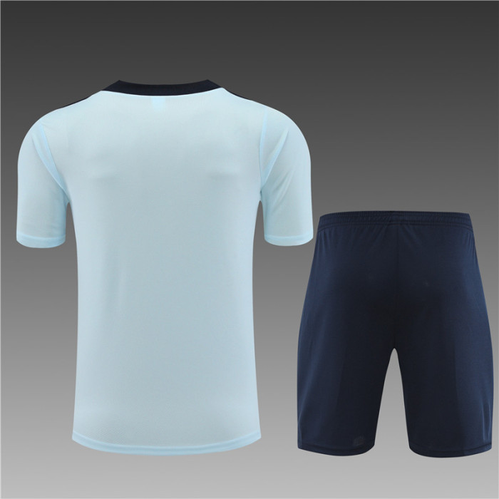 24/25 France kids short -sleeved Asran training suit