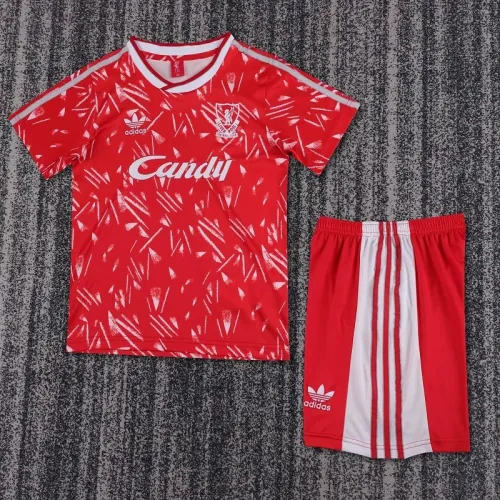 Retro 89/91 liverpool home kids kit