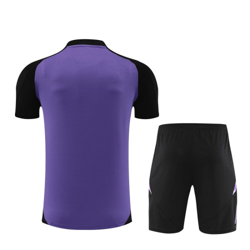 24/25 germany kids short -sleeved training suit Purple;