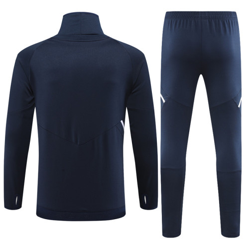 23/24 Real Madrid Royal blue High-Neck training suit