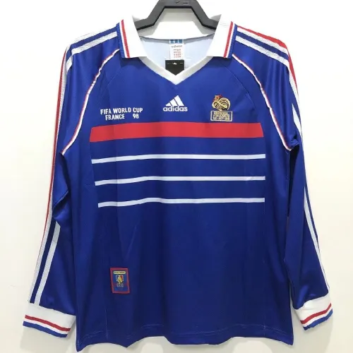 Retro 1998 France home Long sleeve football jersey