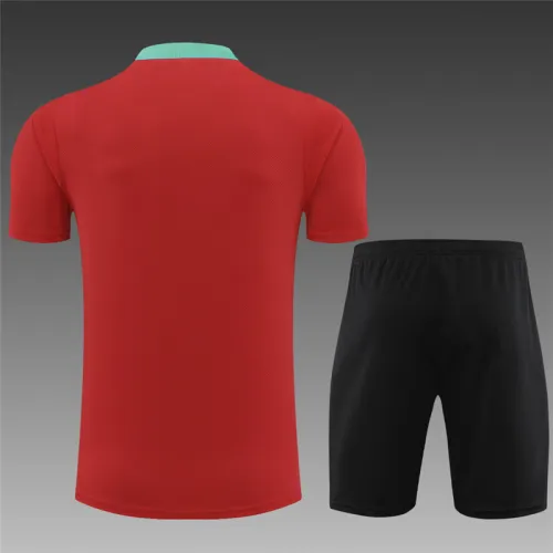 24/25 Portugal  short -sleeved red training suit