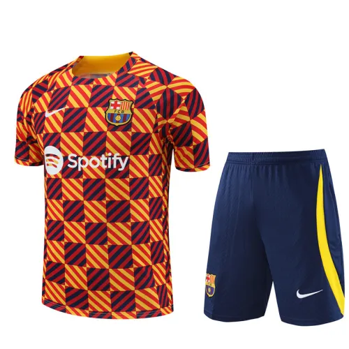 23/24 Barcelona kids Short sleeve yellow training suit