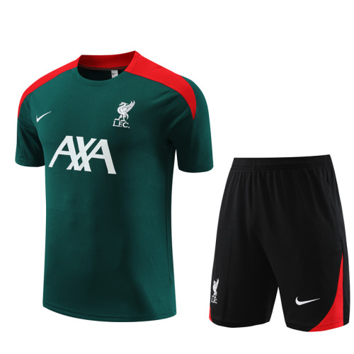 24/25 Liverpool kids Short sleeve green training suit