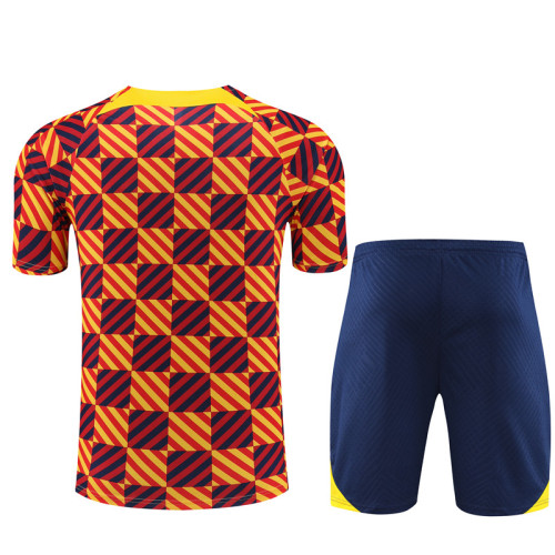 23/24 Barcelona kids Short sleeve yellow training suit