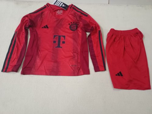 24/25 bayern munich home kids kit Long sleeves