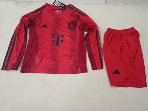 24/25 bayern munich home kids kit Long sleeves