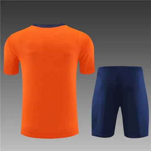 24/25 Netherlands kids short -sleeved orange training suit