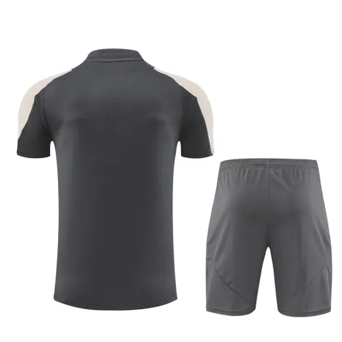 24/25 Real Madrid kids Short sleeve training suit dark grey