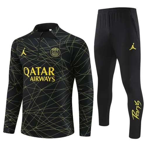 23/24 PSG kids black yellow training suit