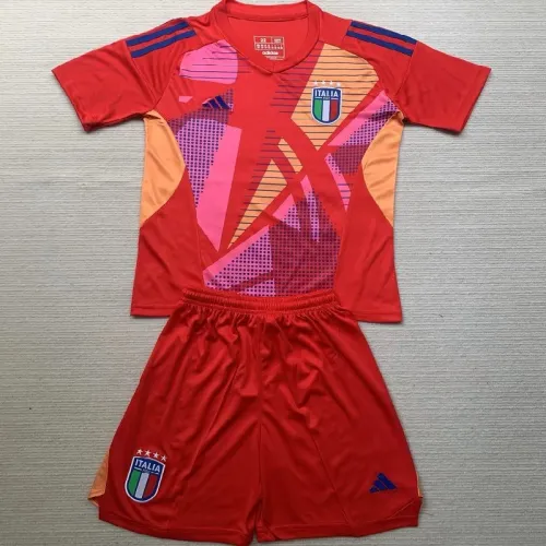 24/25 Italy red goalkeeper kids kit