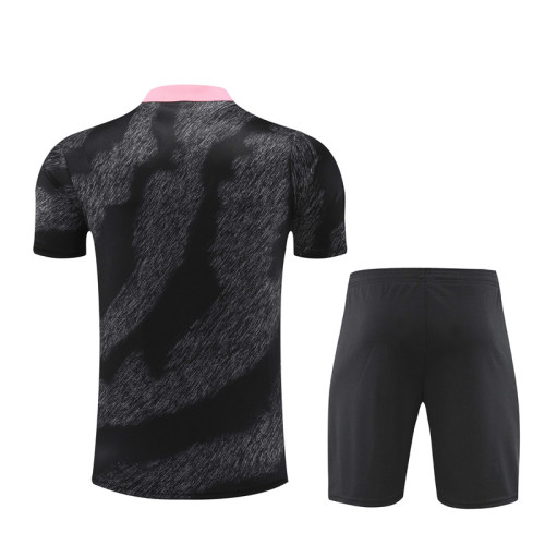 24/25 PSG kids Short sleeve training suit Black gray