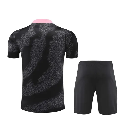 24/25 PSG kids Short sleeve training suit Black gray