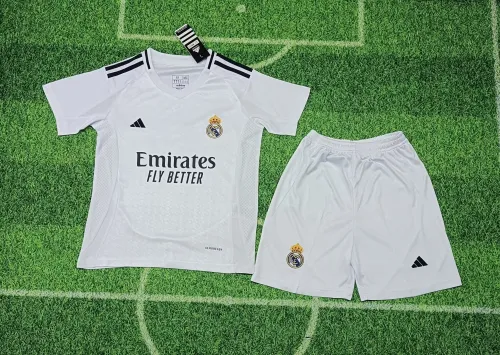 24/25 Real Madrid home kids kit