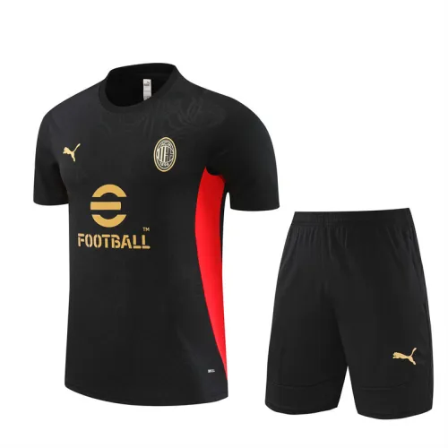 24/25 AC Milan kids Short sleeve black training suit