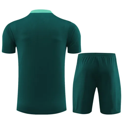 24/25 Portugal kids short -sleeved green training suit