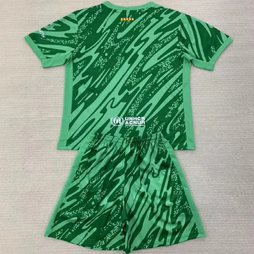 24/25 Barcelona Green goalkeeper kids kit