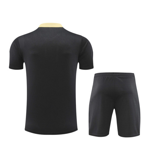 24/25 PSG kids short -sleeved training suit black
