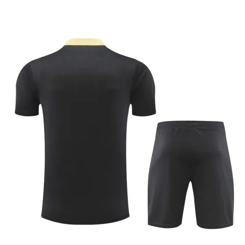 24/25 PSG kids short -sleeved training suit black