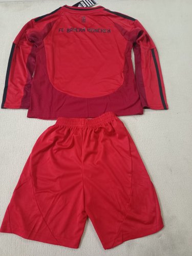 24/25 bayern munich home kids kit Long sleeves