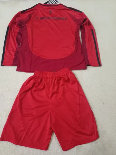 24/25 bayern munich home kids kit Long sleeves