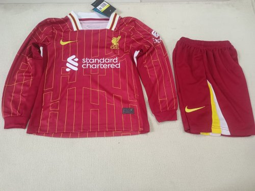 24/25 liverpool home kids kit Long sleeves