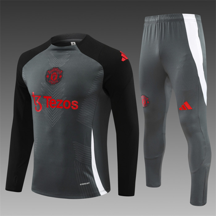 24/25 Manchester United training suit dark grey 1
